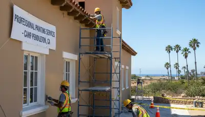 Escondido, CA painting crew applying interior paint in a residential home
