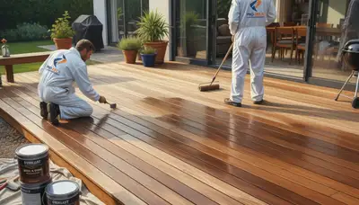 Deck painting in Escondido, CA to protect and refresh outdoor wood from sun and weather