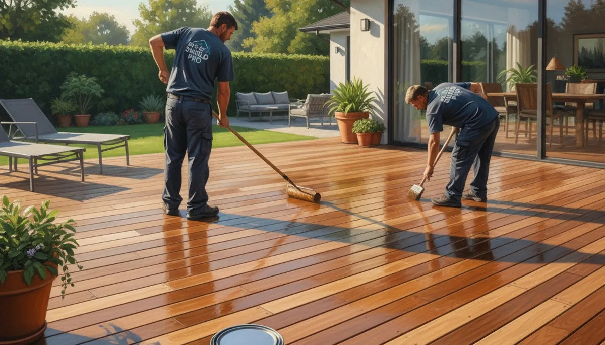 Professional deck sealing service in Escondido, CA to protect wood from sun and moisture