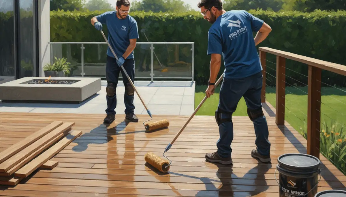 Professional deck sealing service in Escondido, CA protecting wood from sun and moisture