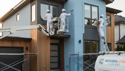 Exterior house painters applying durable coating in Escondido, CA for sun protection and curb appeal