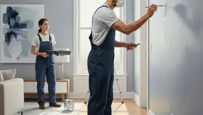 Escondido, CA painters restoring faded stucco and trim with professional paint touch-ups