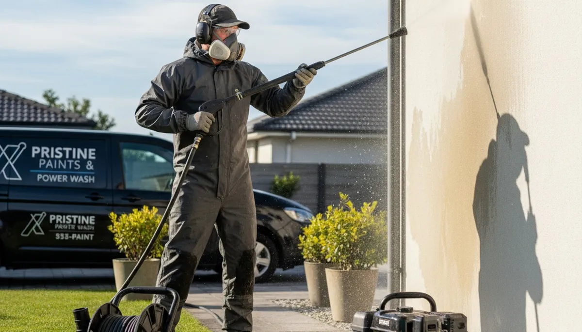 Pressure cleaning service in Escondido, CA for removing dirt and buildup from exterior surfaces